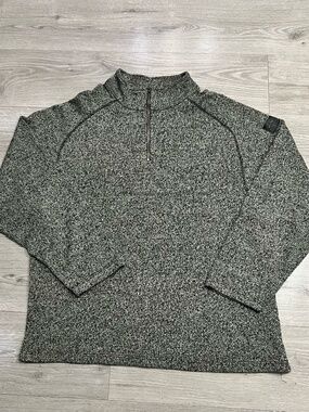 The Autralian Outback Collection Men's Gray Marled Zip Sweater XL